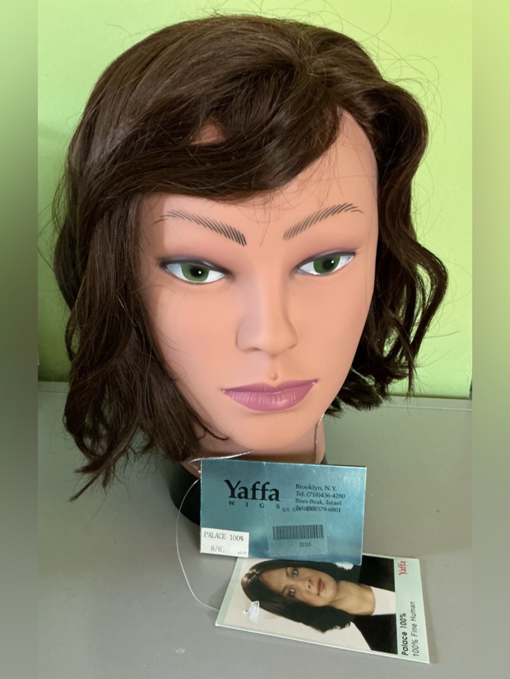NIB Yaffa 100% Palace Collection Fine Human Hair Short Wig Color 8/6